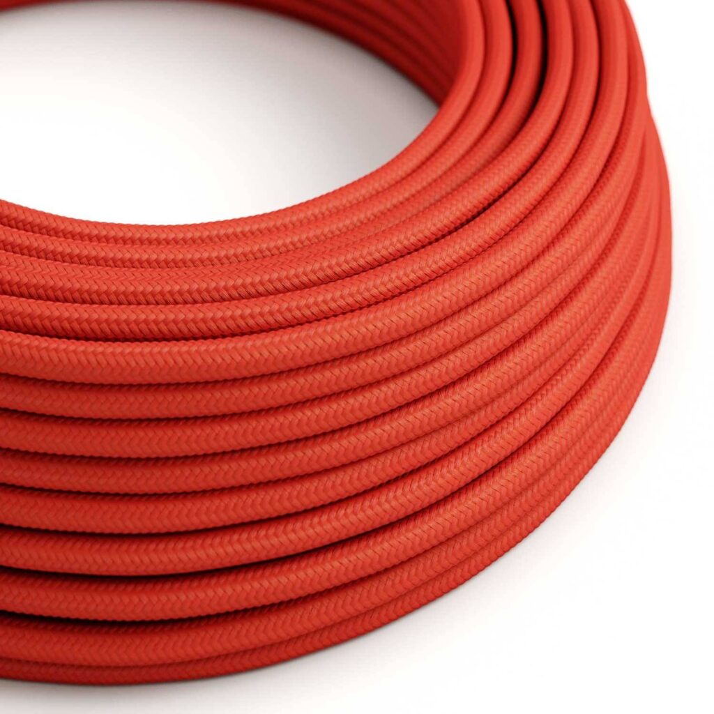 Okrugli tekstilni električni kabel 3x1,5 mm² Crveni RM09