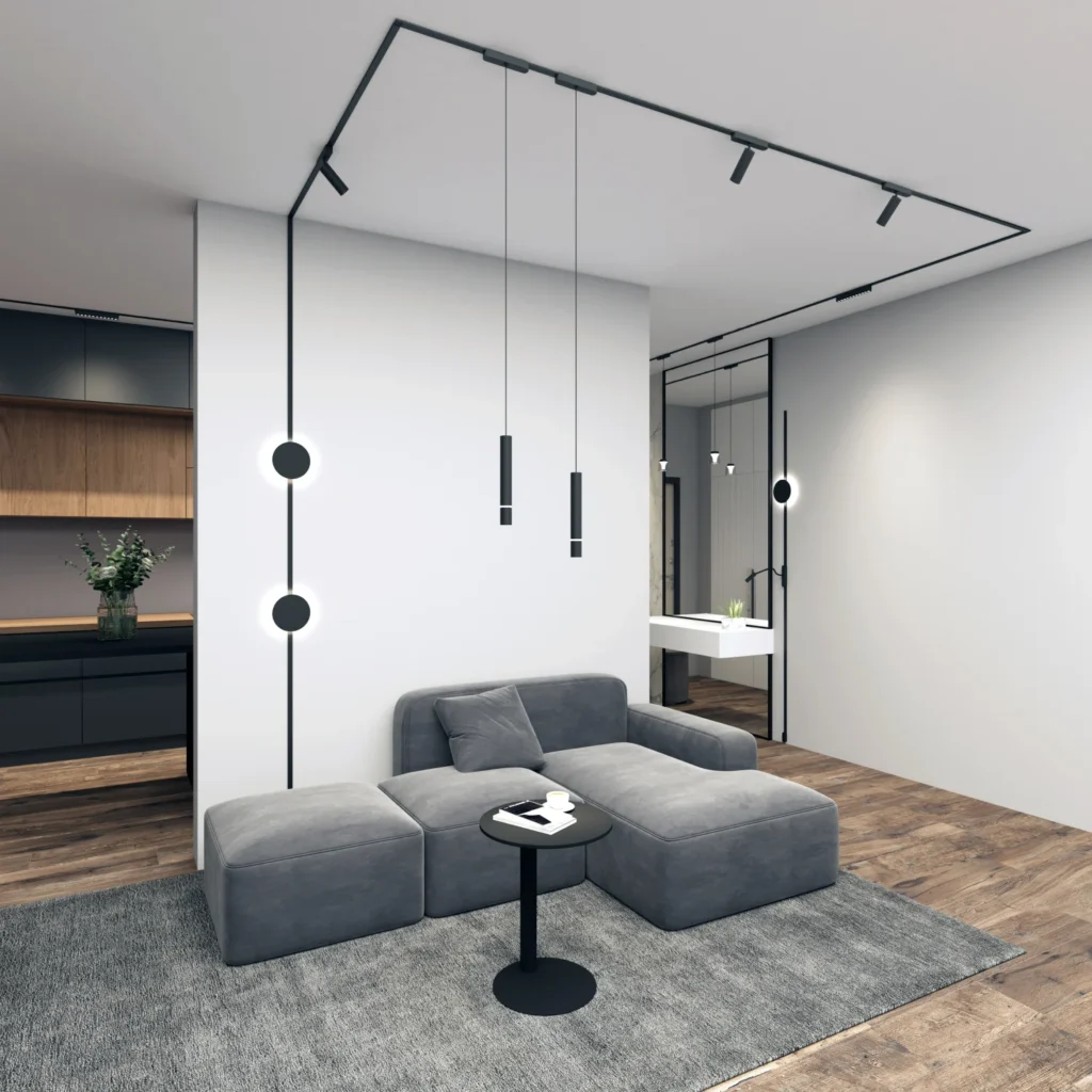 Tračna LED visilica AIR HANG 4 W 3000 K crna