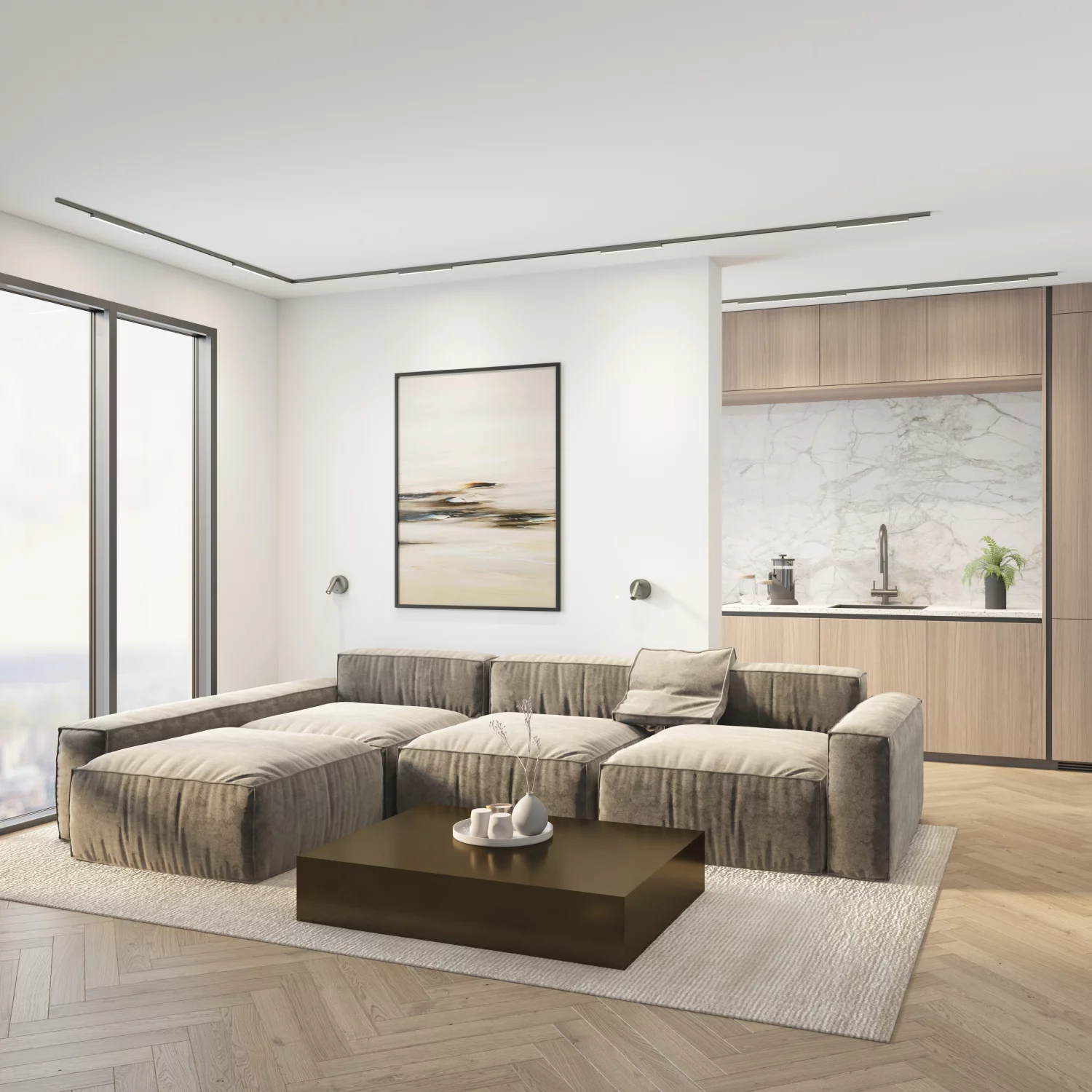 Tračna LED svjetiljka SHINE LINEAR DK/EU-5751-DN tamni nikl